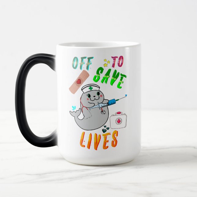 Off To Save Lives Color Morph Mug (Left)