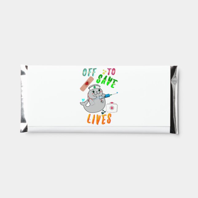 Off To Save Lives Hershey Bar Favors (Back)