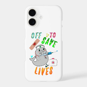 Off To Save Lives teacher midwives sitter med-surg iPhone 17 Case