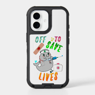 Off To Save Lives teacher midwives sitter med-surg iPhone 17 Case