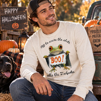 Off to Scare the Shite Outta the Tadpoles Tri-Blend Shirt