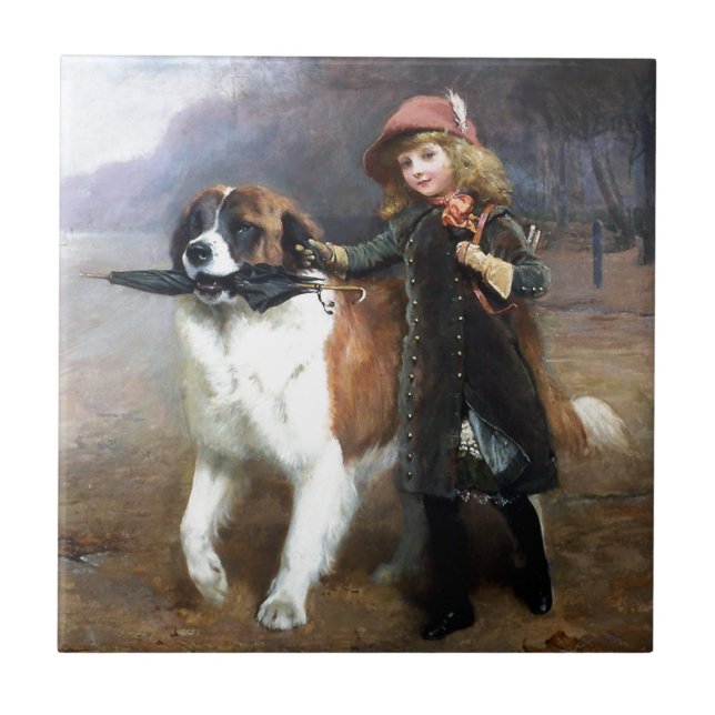 Off to School Ceramic Tile (Front)