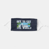 Off to See The World RV Travel Camper Adult Cloth Face Mask (Front, Folded)