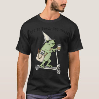 Off To Teach 3Rd Grade Teacher Frog Funny Back To T-Shirt