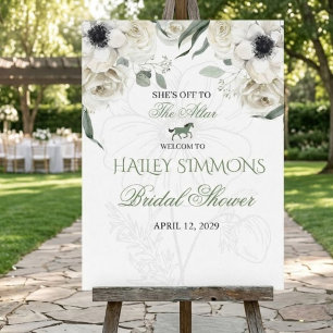 Off to the Altar Horse Racing Bridal Shower Foam Board