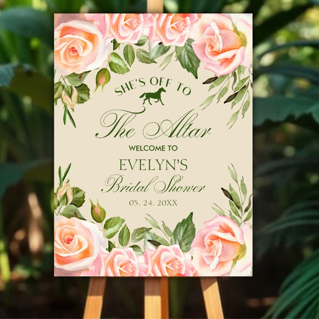 Off To The Altar Kentucky Derby Bridal Shower Sign (Creator Uploaded)