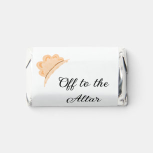 Off to the altar orange cap hat bridal shower name hershey's miniatures