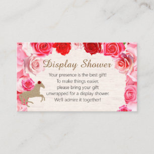 Off to the Altar Red Roses Bridal Shower Enclosure Card