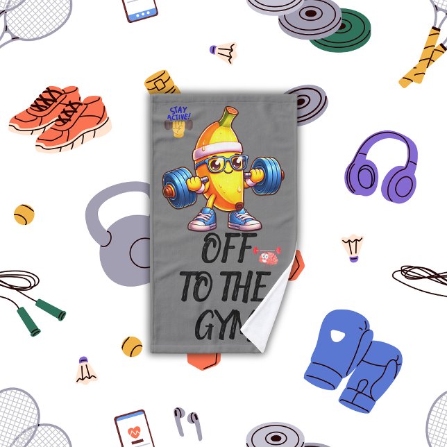 Off to the gym fitness, monogrammed | hand towel  (Creator Uploaded)