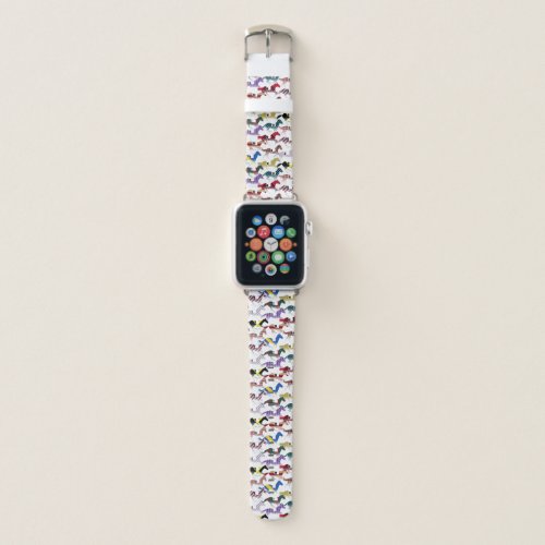 Off to the Horse Races Jockey Silk Pattern Apple Watch Band