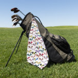 Off to the Horse Races Jockey Silk Pattern Golf Towel