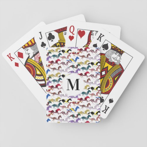 Off to the Horse Races Jockey Silk Pattern Poker Cards