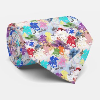 Off To The Horse Races Neck Tie by krndel at Zazzle