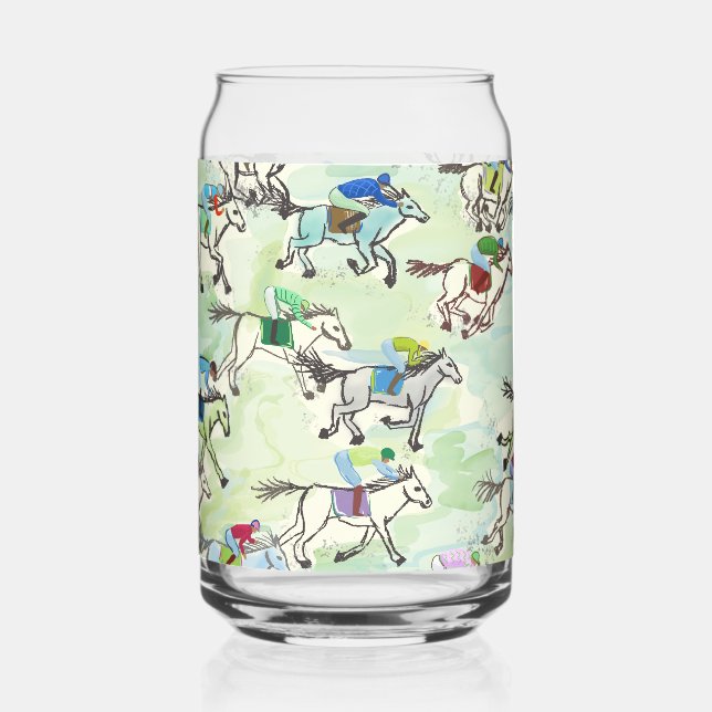 Off To The Races Drinkware Set Can Glass (Left)