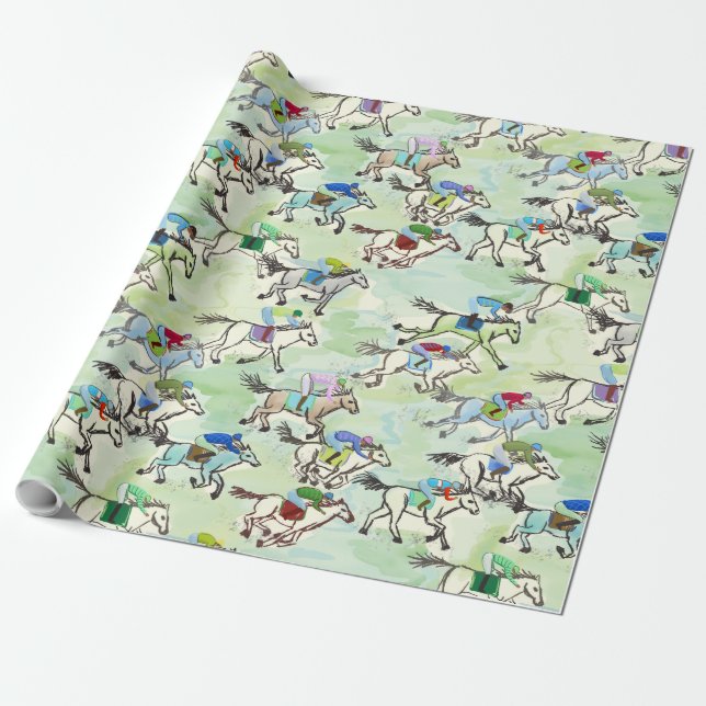 Off to the Races Gift Wrap (Unrolled)