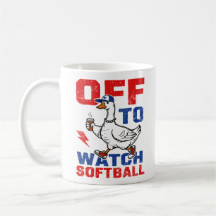 Off To Watch Softball Coffee Mug
