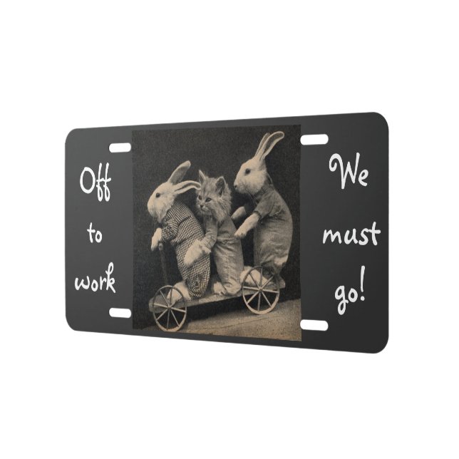 Off To Work License Plate (Left)