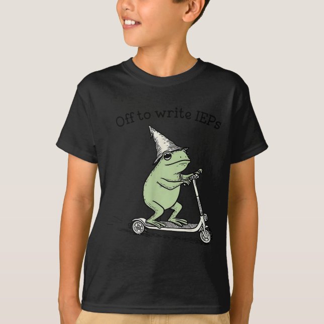 Off To Write Ieps - School Psychologist Iep Frog S T-Shirt (Front)
