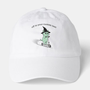Off To Your Custom Text Funny Cat Scooter Hat