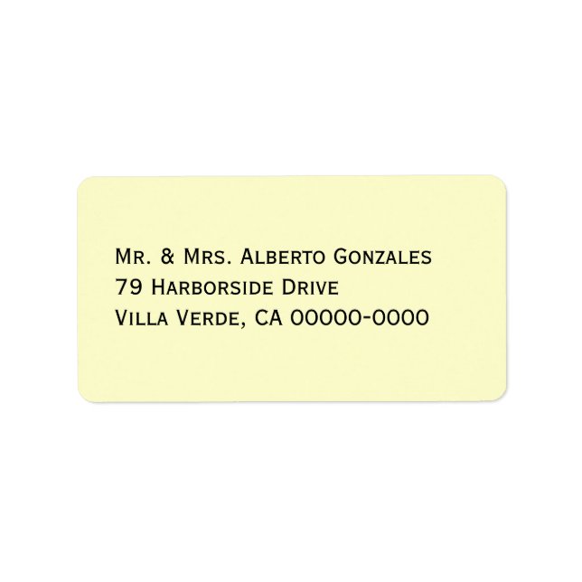 Off-White Address Template Mailing Labels (Front)