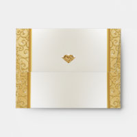 Off White and Gold Wedding Envelopes, Many Sizes Envelope