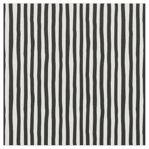 Off-White & Black Wonky Stripes Fabric