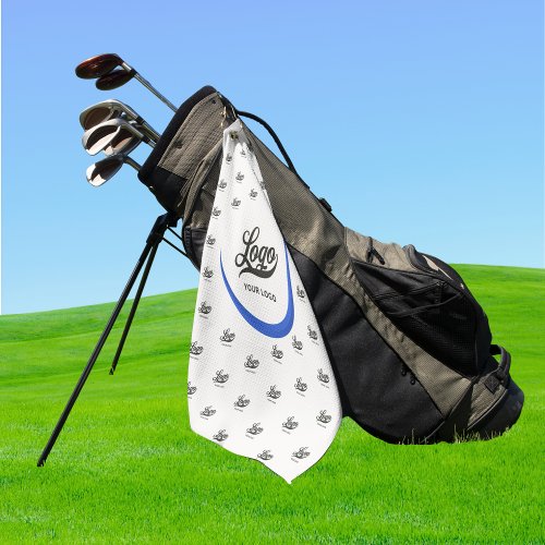 Off white Blue Modern Company Logo Business Club G Golf Towel