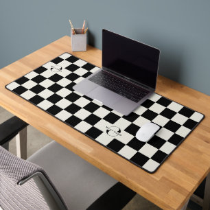 Off white Business logo Company brand Checkers Desk Mat
