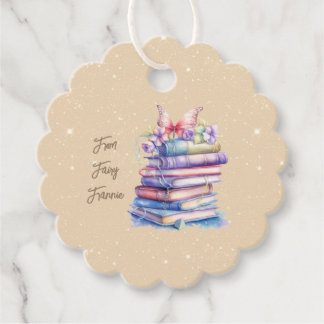 Off White Fairy Book Party Thank You Favor Tags