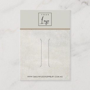 OFF WHITE GREY CONCRETE HAIR CLIP DISPLAY CARD