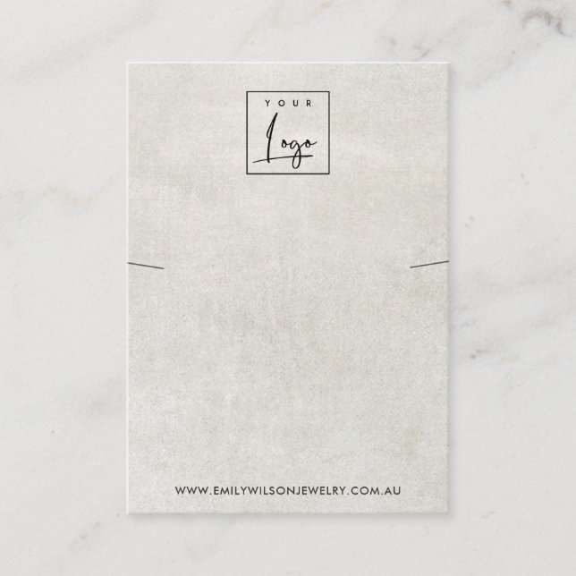 OFF WHITE GREY CONCRETE NECKLACE BRACELET DISPLAY BUSINESS CARD (Front)
