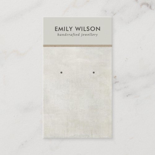 OFF WHITE GREY CONCRETE STUD EARRING DISPLAY CARD