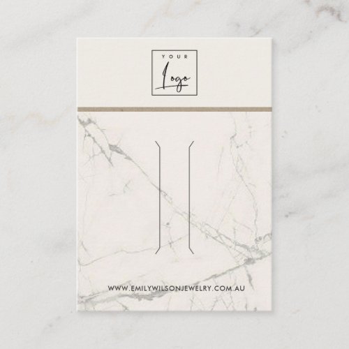 OFF WHITE GREY MARBLE TEXTURE HAIR CLIP DISPLAY CA BUSINESS CARD
