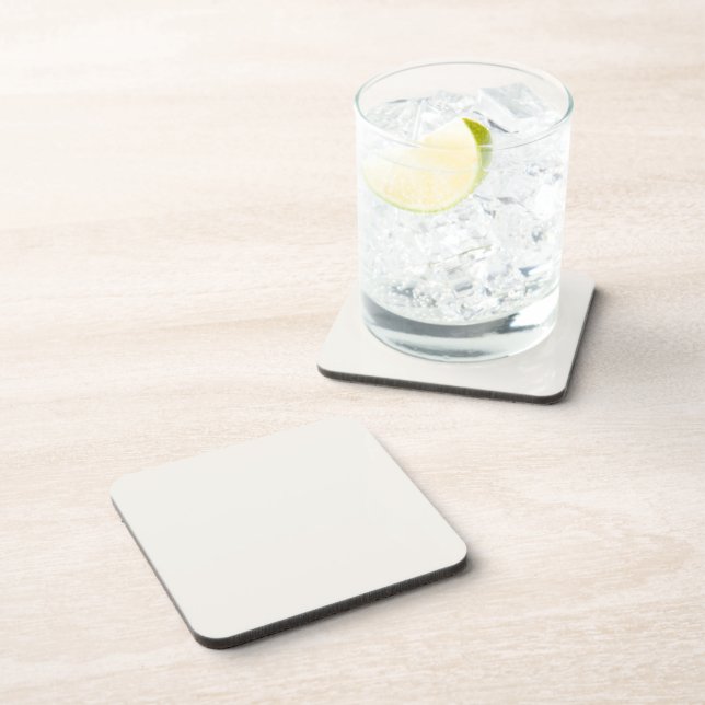 off-white, milk white, warm white  beverage coaster (Right Side)