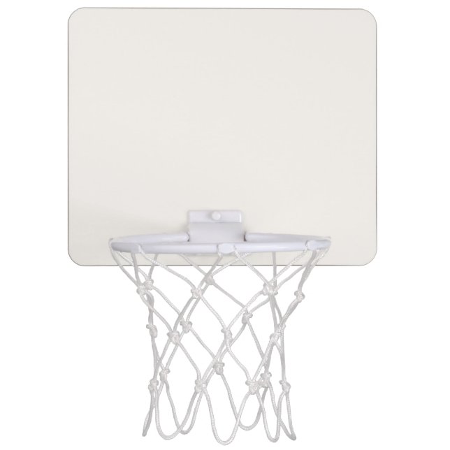 off-white, milk white, warm white  mini basketball hoop (Front)
