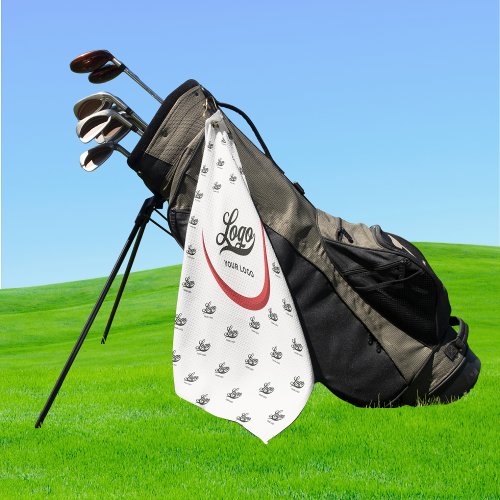 Off white Red Modern Company Logo Business Club Go Golf Towel