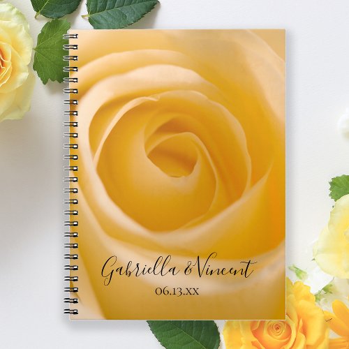 Off White Rose Flowery Wedding Guest Book
