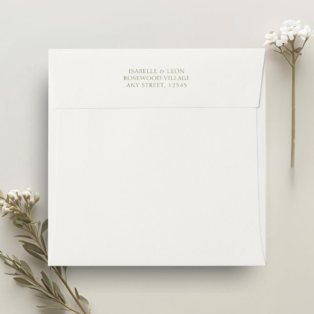 Off-White | Square Wedding Invitation  Envelope (Creator Uploaded)