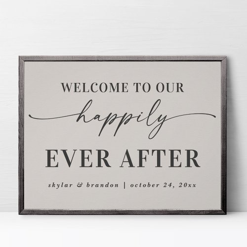 Off_White Welcome To Our Happily Ever After Sign