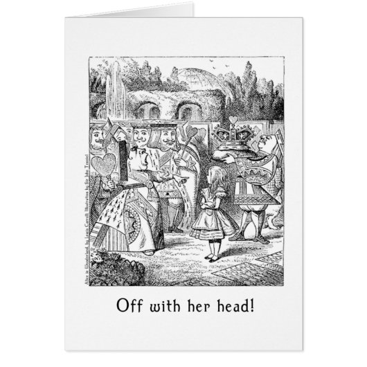 Off with her head! Alice in Wonderland Art (Front)