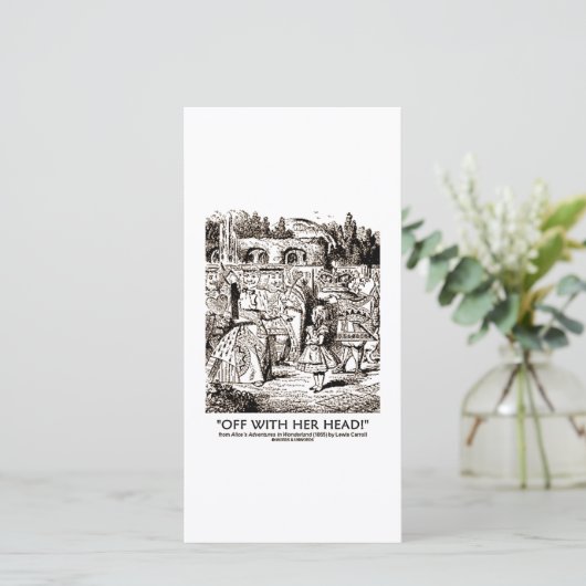 Off With Her Head Wonderland Alice Queen Quote (Standing Front)