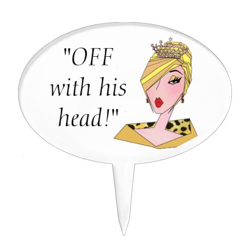 OFF With His Head Cake Topper