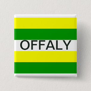 Offaly Silk Ribbon Flag Button