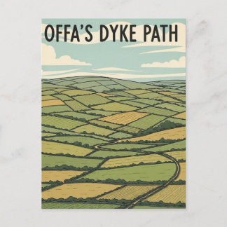 Offa's Dyke Path Wales Travel Postcard