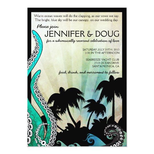 Offbeat Island Destination Wedding Invitation Zazzle Com