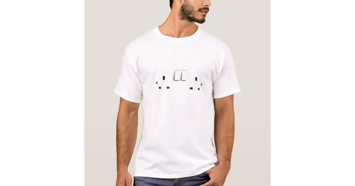 Offbeat & Quirky Electric Socket / Plug T-shirt | Zazzle