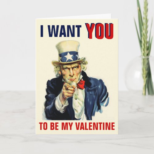 Offbeat Uncle Sam Valentine Holiday Card