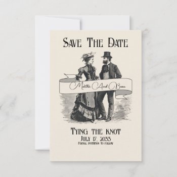 Offbeat Wedding Save The Date  Victorian Save The Date by LestYeForget at Zazzle