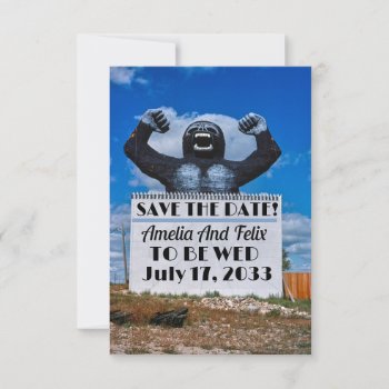 Offbeat Wedding Save The Date  Weird Fun Wedding Save The Date by LestYeForget at Zazzle