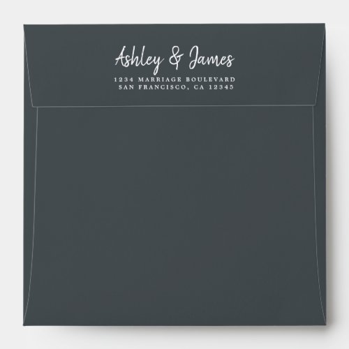 Offblack Wedding Return Address Square Envelope